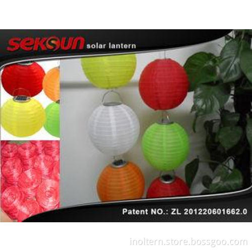 Seksun 0.2W Colorful Solar Nylon Lanterns Outdoor With 600M